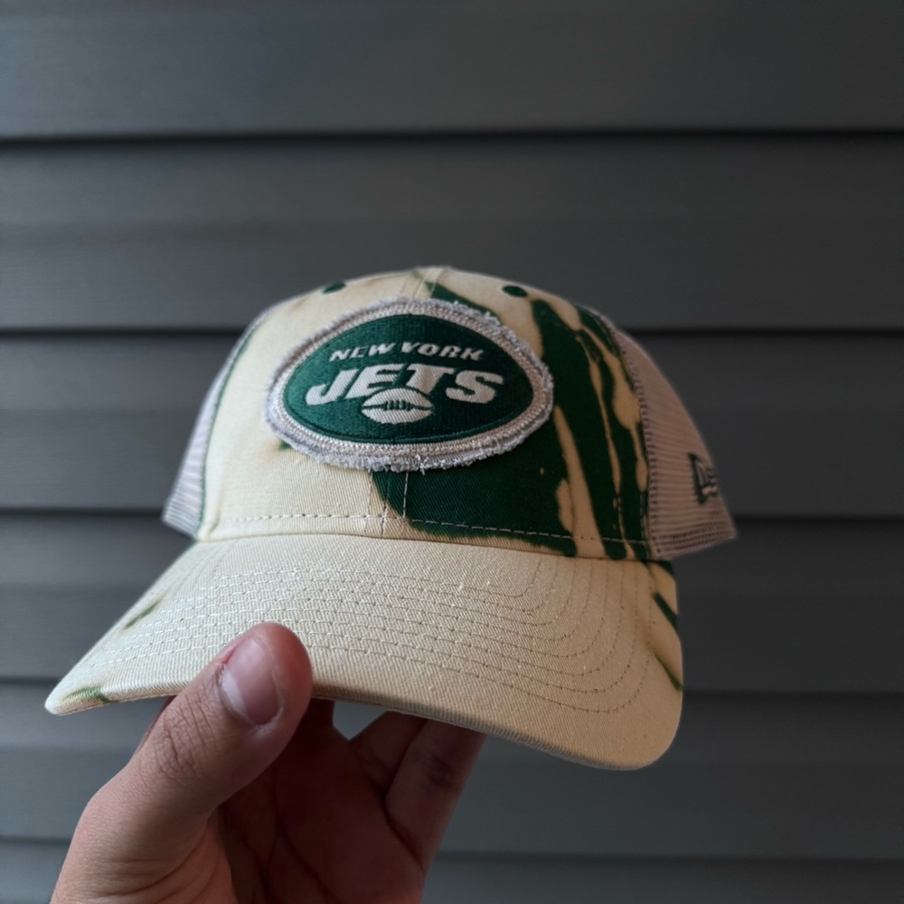 New York Jets Bleached Trucker Hat